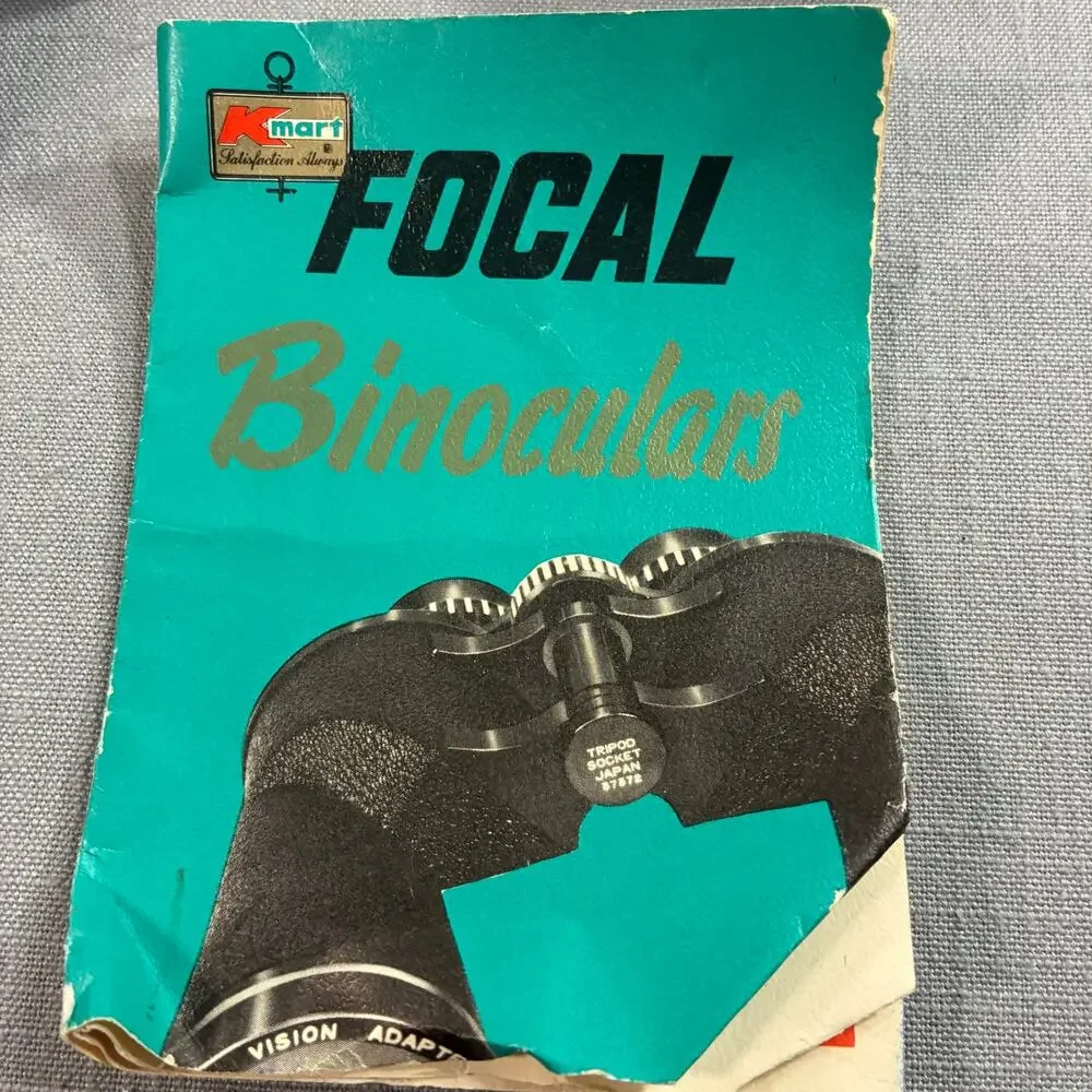Vintage Focal Siam Cat Optics 8x35 Binoculars Extra Power Japan Kmart w Case